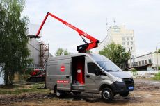 Автогидроподъёмник Чайка-Socage 12VT на базе цельнометаллической ГАЗель NEXT