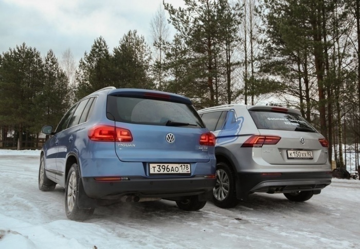 Сравнение Volkswagen Tiguan первого и второго поколения. 