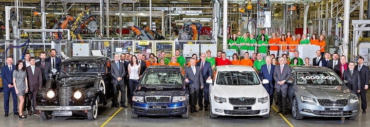 Выпущен миллионный автомобиль SKODA SUPERB
