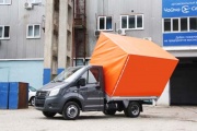 Самосвал на новом шасси ГАЗель NEXT c бортами Fuhrmann и каркасом тента
